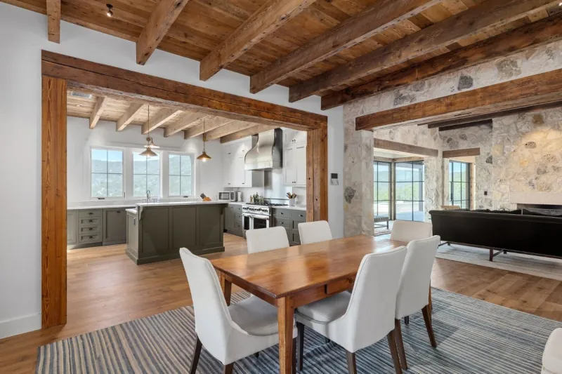 Timber frame home interior